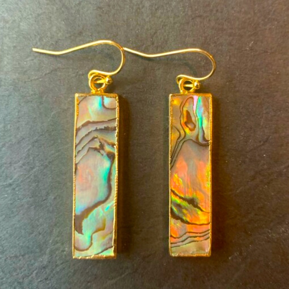 Lucentella Abalone Shell Earrings (Gold Plated)